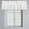 thumbnail image 3 of Blackout Wavy Waves Stripe with Many Lines Line Art Rod Pocket Short Window Curtain Valance for Kitchen Bedroom Decor, 52" x 18", Light Grey, 1 Panel, 3 of 6