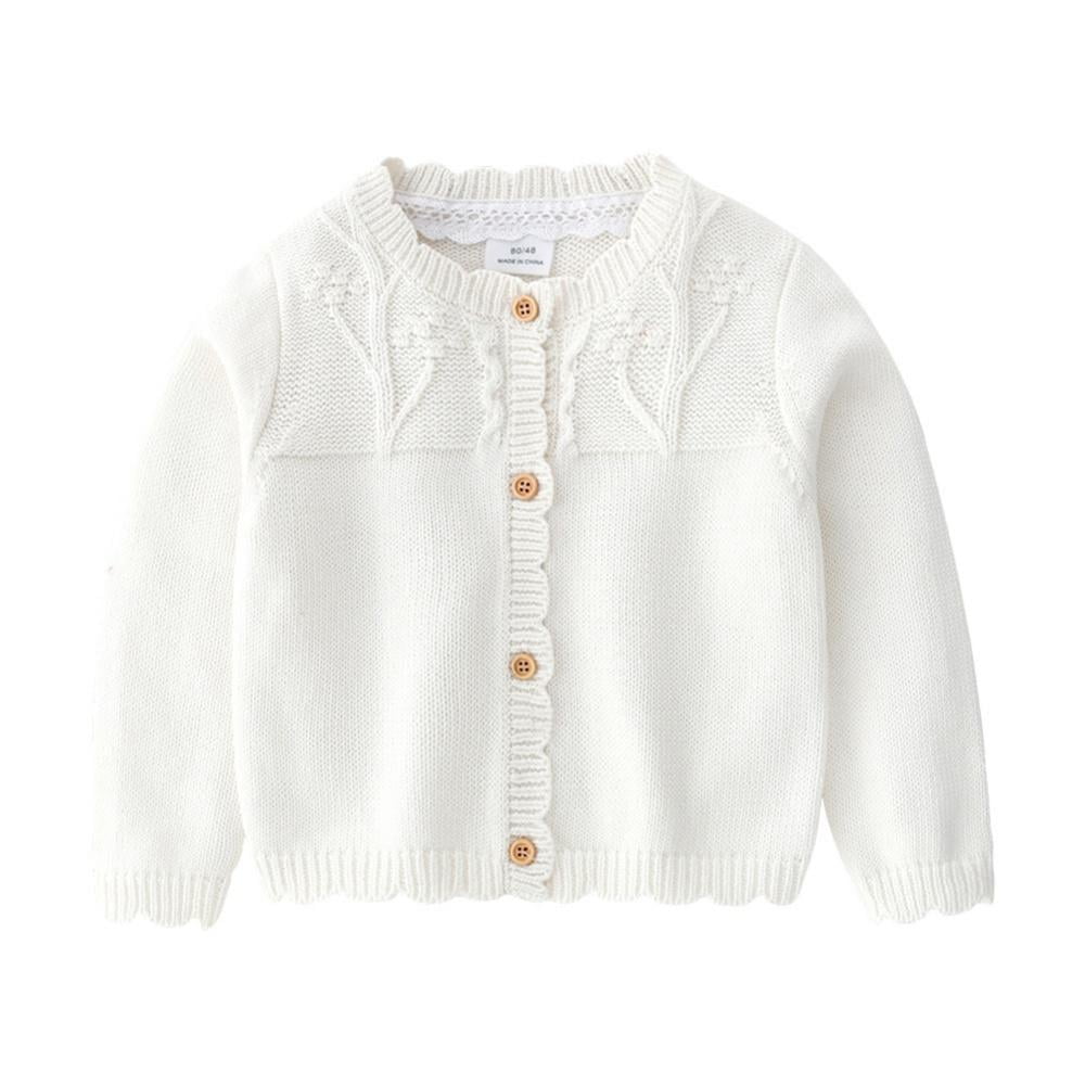 Baby Boy Girl Sweater Cardigan with Hats Set Unisex Newborn Long Sleeve Knit Button Up Sweatshirt Winter Outwear 