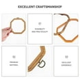 thumbnail image 3 of Raindrops 3pcs Light Brown Octagonal Plastic Embroidery Hoops for Sewing and Craft Projects, PP Material, 3 of 8