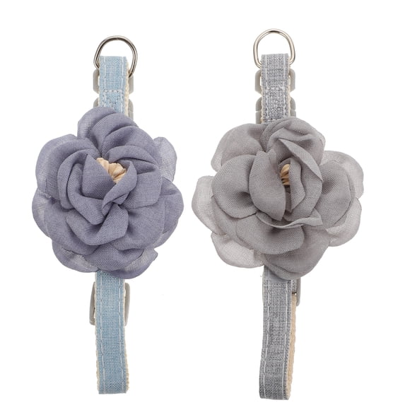 Miangastore 2Pcs Cat Collars Floral Design Comfortable Synthetic Material Pet Decoration Collar