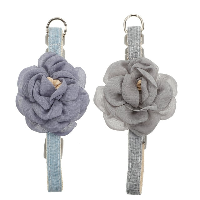 Miangastore 2 Pcs Colliers pour Chat Motif Floral Confortable Matériau Synthétique Décoration pour Animal de Compagnie Collier