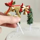 thumbnail image 5 of Mini árbol de Navidad artificial para mesa | Decoración navideña DIY para niñas con luces LED y adornos colgantes | Decoración navideña acrílica roja y verde para pasteles y exhibiciones festivas, 5 of 6