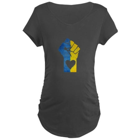 

CafePress - Ukraine Vintage Flag Ukrainian L Maternity T Shirt - Maternity Dark T-Shirt