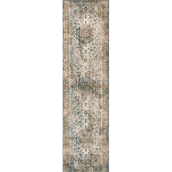 LaDole Rugs Persian Oriental Traditional Area Rug - Carpet for Living Room, Bedroom, Dining, Hallway - Beige Silver Blue 3x5 3x10 4x6 5x8 6x9 8x10 9x12