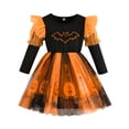thumbnail image 4 of YUEHUA Toddler Girls Halloween Sparkly Tutu, Glitter Mesh Bodice with Double Skirt, Adorable A-Line Family Party Outfit for Kids 2-4T, 4 of 9