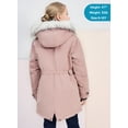 thumbnail image 4 of SOLOCOTE Girls Winter Coats Heavyweight Medium Length Warm Jacket With Removable Faux Fur Collar Hooded 5-14Y, 4 of 5