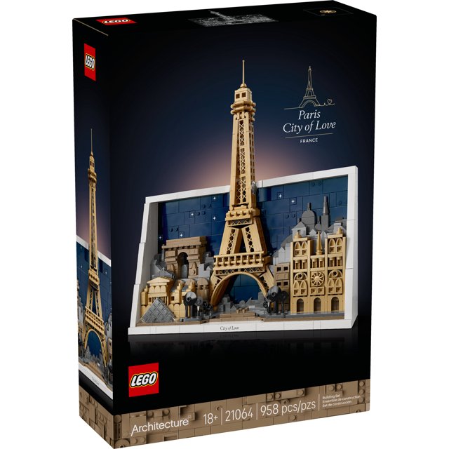 LEGO Architecture Paris – Ensemble de Construction Ville de l'Amour pour Adultes Comprenant 958 Pcs pour Construire des Monuments Emblématiques de Paris, Dont la Tour Eiffel, l'Arc de Triomphe, Notre-Dame et le Louvre, sur Fond Bleu Étoilé dans un Cadre Blanc, Idéal pour l'Exposition au Bureau Ou dans la Chambre, et un Cadeau Attentionné pour les Amateurs d'Architecture de 18 Ans et Plus.