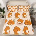 thumbnail image 2 of Homewish Funny Couple Capibara Full Size Sheets for Teen, Kawaii Cartoon Animal Bed Sheets, Blossoms Floral Sheet Sets, Luxury Bedroom Decor, 4 Pieces, 2 of 7