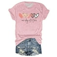 thumbnail image 2 of T-Shirt à Manches Courtes pour Femmes en Liquidation T-Shirt en Chiffon pour Femmes T-Shirt d'Été pour Femmes un Jour à la Fois Imprimé Amour Multicolore Multi-Tailles Col Rond Manches Courtes, 2 of 3