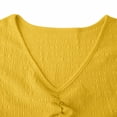 thumbnail image 4 of Elegante Vestido Corto con Cuello en V de Manga Corta Diseño de Moda Casual para Primavera Verano, Pantalones Cortos de Vestido de las Mujeres para el Uso Diario, 4 of 7