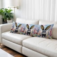 thumbnail image 2 of Easter Bunny Body Pillow Covers 20"x54", Grey Rabbit Spring Flowers Vintage Country Plants Soft Brushed Microfiber Breathable Throw Pillow Covers, Pillowcase with Zipper for Couch Sofa Bedroom, 2 of 9