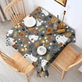 thumbnail image 2 of Halloween Cute Ghosts with Boo Square Tablecloth,Waterproof Square Table Cover,Wipeable Spillproof Washable Table Cover for Home Kitchen Party Decor 52"x52"(132x132cm), 2 of 6