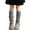 Light Gray, variant on Hjtefg Girls' Knit Leg - Embroidered Bow Knee-High Socks, Korean Style Ribbed Socks,Color: Black Size: One Size