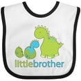 thumbnail image 3 of Inktastic Dinosaur Little Brother Green Boys Baby Bib, 3 of 4