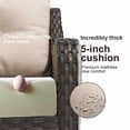 thumbnail image 3 of ALAULM 3-Piece Patio Furniture Set, Outdoor Thick Wicker High Back Sectional Sofa Couch with 2 Swivel Chairs, All-Weather Wicker Outdoor Conversation Set for Backyard, Porch, Deck, Sand, 3 of 6