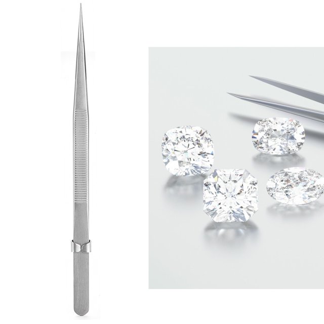 Pinces à Bijoux, Pinces en Acier Inoxydable pour Bricolage Outil de Fabrication de Bijoux Portable pour l'Électronique, la Modélisation, Outil de Cueillette de Bijoux