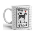 thumbnail image 2 of Happiness is a Loving Pitbull Lover Coffee Tea Ceramic Mug Office Work Cup Gift 11 oz, 2 of 3
