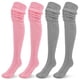 thumbnail image 5 of 2 pares de calcetines por encima de la rodilla, calcetines de punto, calcetines altos, calcetines peludos para mujer, calentadores de piernas, medias de punto, calcetines esponjosos, 5 of 7