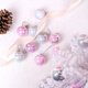 thumbnail image 5 of Adornos navideños de plástico irrompible de 91 cm | Paquete de 16 bolas colgantes perladas en rojo, azul y rosa | Decoración navideña para interiores y exteriores, ideal para el hogar y fiestas, 5 of 7