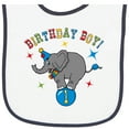 thumbnail image 2 of Inktastic Circus Elephant 1st Birthday Boy Baby Terry Cloth Bib, 2 of 3
