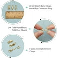 thumbnail image 5 of 12Pcs Fold Over Jewelry Clasp 3 Sizes Secure Watch Closure 24k Gold Plated Brass Watch Clasps Jewelry Extender Clasp for DIY Jewelry Making, 5 of 9