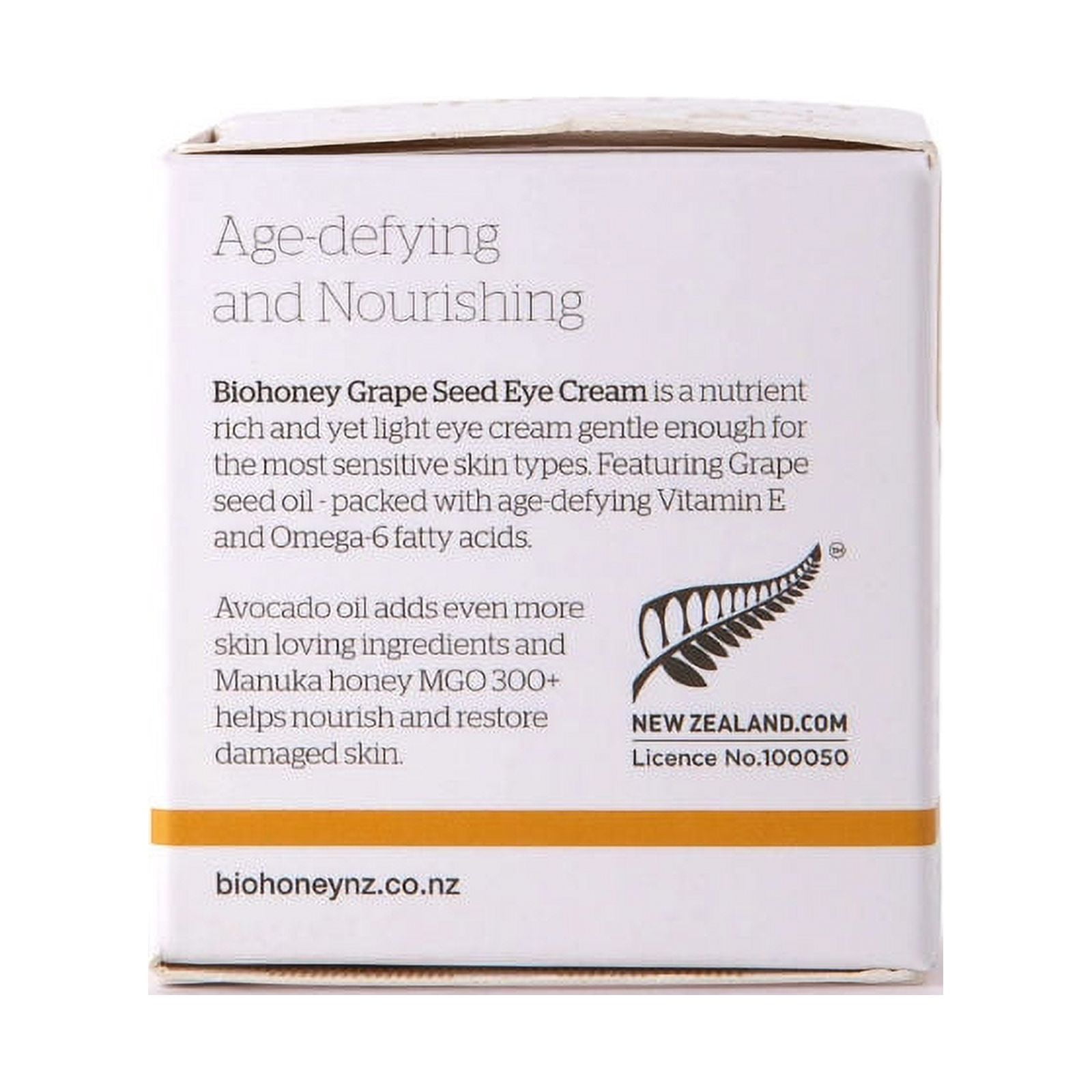 Bio Honey Eye Cream with Grapeseed Oil - 1 oz (30 mL) - Anti-Aging & Dark Circle Treatment