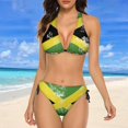 thumbnail image 4 of NICKSUN Women's Bikini Sets, Cute Print Two Piece Bathing Suits Sexy Halter Padded Bikini Swimsuits, 4 of 6