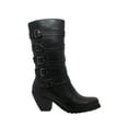 thumbnail image 2 of Hypard Women's 13" Five Buckle Biker Boot Black Size in 7.5, M, 2 of 4