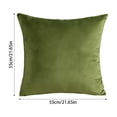 thumbnail image 4 of Velvet Throw Pillow Covers, Olive Green Pillow Cases, 18X18 In, Green Velvet Fabric, Square Pillow Covers, Plush Cushion, Living Room Decor, 4 of 9