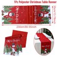 thumbnail image 3 of Camino de mesa navideño de Papá Noel, árbol de Navidad, muñeco de nieve, bandera de mesa, decoración navideña para el hogar, Año Nuevo 2024 2025, 3 of 5