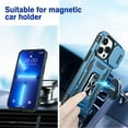 thumbnail image 5 of Case for iPhone 14 Pro Max Case with Slide Camera Cover, 360°Magnetic Ring Kickstand Upgraded Military Grade Shockproof Case with Magnetic Car Mount Holder for iPhone 14 Pro Max 6.7”- Cyan Blue, 5 of 17