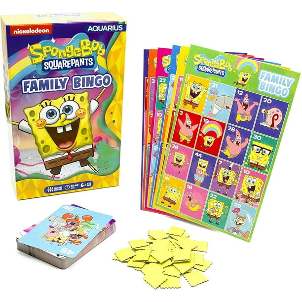 Juego de bingo AQUARIUS SpongeBob SquarePants Family con 18 cartas