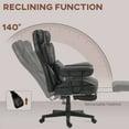 thumbnail image 3 of NEW Executive Office Chair, 400LBS Big and Tall Office Chair with Foot Rest, Microfiber Computer Desk Chair with Lumbar Support, Reclining Function and Wide Seat, Black, 3 of 8