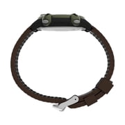 Timex Mens Expedition Digital CAT 39mm Watch – Green Case with Black & Brown Fabric & Leather Strap