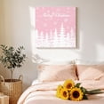 thumbnail image 4 of Canvas Wall Art, Pink Christmas Trees Framed Canvas Prints for Bathroom Kitchen, Winter Xmas Snowflakes Pine Forest Gallery Wrapped Wall Decor for Home Office, Gifts, 10"x10" Ship Next Day, 4 of 9