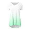 thumbnail image 4 of Lovzfmll Womens Summer Oversized Tops! Women's Classic-Short-Sleeve V-Neck T-Shirt Mint Green M, 4 of 5