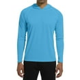 thumbnail image 5 of BRDFRL Men's Sun Protection Hoodie Shirts Long Sleeve UPF 50+ Swim Fishing Shirt with Hood Lightweight Rash Guard UV SPF Sky Blue XL, 5 of 7
