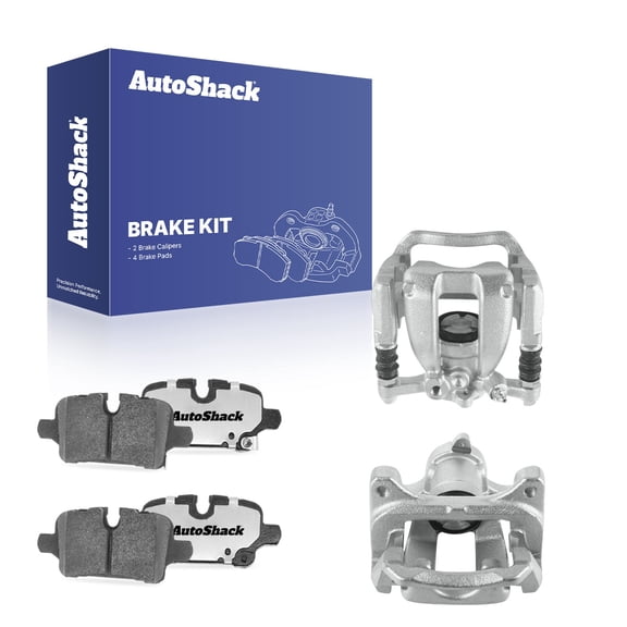 AutoShack Rear Brake Calipers & Ceramic Brake Pads for Chevrolet & GMC, Equinox 2021-2024 Malibu 2020-2025 Terrain 2021-2024, 4WD FWD L4 1.5L 2.0L