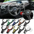 thumbnail image 3 of M power Steering Wheel Covers Car Carbon Fiber M sport Steering Wheel Trim for BMW M2 F87 M3 F80 M4 F82 M5 F10 M6 F06, 3 of 7