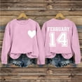thumbnail image 2 of VKOYWKM Valentines Day Shirt Women Funny Letter Print Pullover Long Sleeve Crew Neck Love Heart T-Shirts Romantic Holiday Valentine Tops, 2 of 7