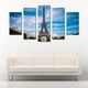 thumbnail image 2 of Cuadro Decorativo París Torre Eiffel Cielo Azul Panorámico Juego 5 Piezas 150x80cm para Sala Oficina Moderna, 2 of 5
