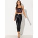 thumbnail image 4 of Camisola de terciopelo Allegra K con lentejuelas brillantes para mujer Negro rosa M, 4 of 4