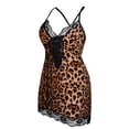 thumbnail image 3 of PALACLOTH Women Plus Size Night Gowns Sexy Leopard Lace Night Dress, 3 of 7