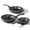 Black Sesame, variant on PRICUSIS 8PCS Nonstick Ceramic Frying Pan Set with Lid, 8+10+12 In Induction Compatible, Stay Cool Handle, Fully Coated, 100% Dishwasher Safe, Omelet Pans, Blueberry Gray