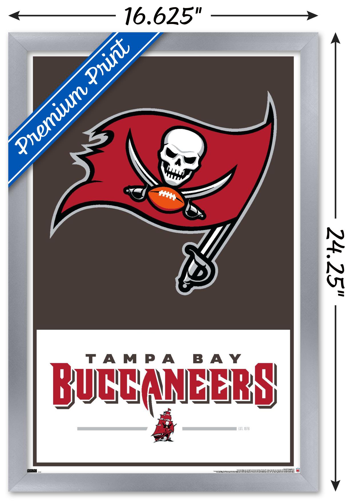 NFL Tampa Bay Buccaneers - Logo 21 Wall Poster, 14.725" x 22.375", Framed