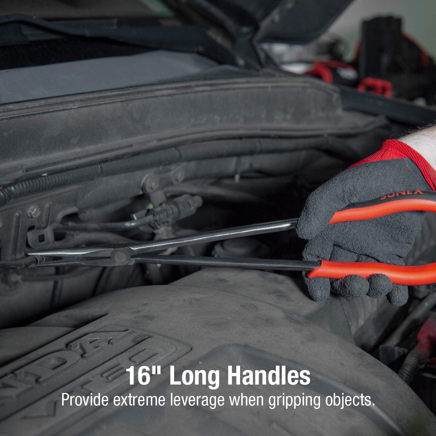 Sunex 3706V 4 Piece 16" Extra Long Reach Pliers Set
