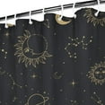 thumbnail image 4 of Gothic Shower Curtain Set - Dark Celestial Moon & Star Print, Mystical Cosmic Bath Decor, Waterproof Polyester 72"x84", Goth Aesthetic Gift, 4 of 5