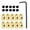 L, variant on Pack of 10 Gold Pin Locks Stylish Brooch Pin Pin Lock Pin Back Latch with Wrench Pin Locks for Badge Security