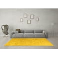 thumbnail image 3 of Ahgly Company Indoor Square Solid Yellow Modern Area Rugs, 3' Square, 3 of 4