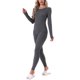 thumbnail image 4 of Conjuntos de ropa interior térmica para mujeres INSPIRE CHIC, camiseta de manga larga con leggings, pijamas de capa base para el frío invierno, tamaño S, gris, 4 of 6
